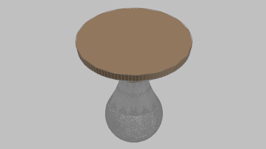 Round shape stool 3d elevation cad block details skp file