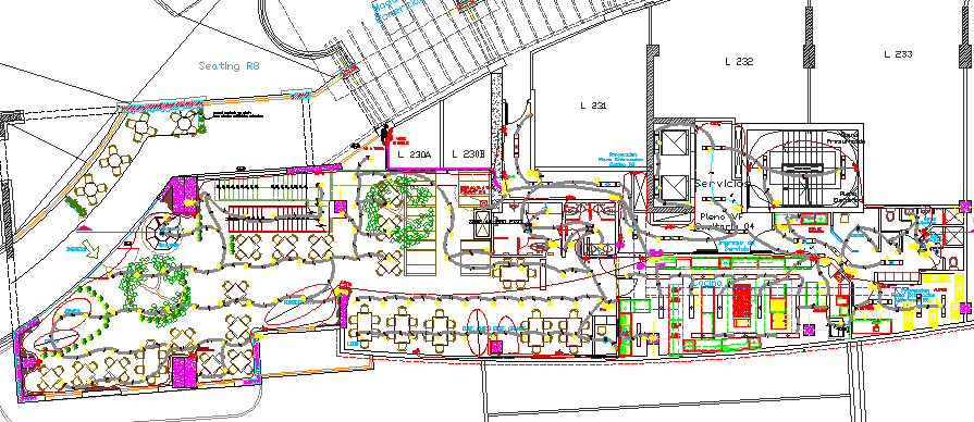 Route Facilities Electronics Design and Elevation dwg file