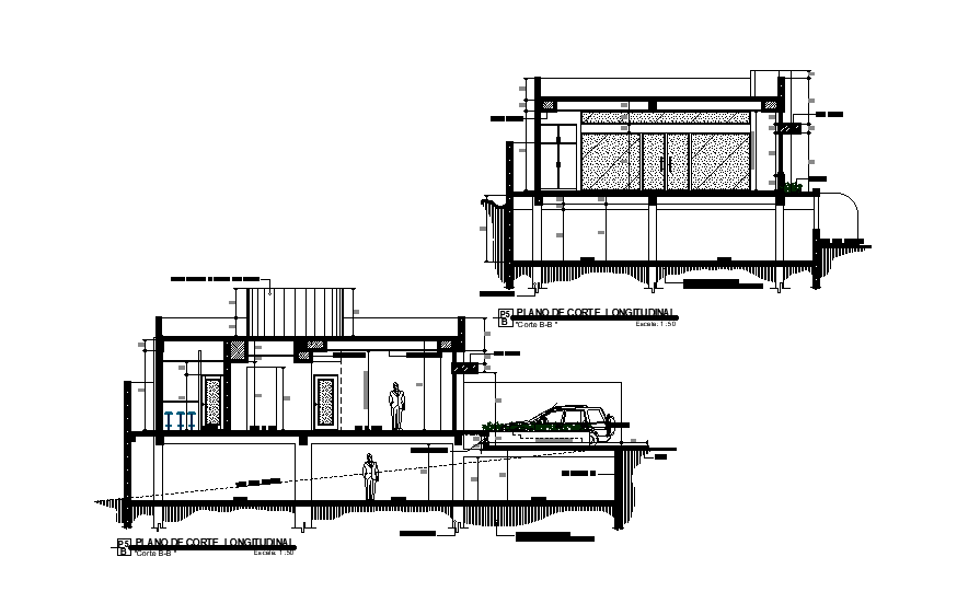 Rowhouse section detail specified in this cad drawing file. Download this 2d AutoCAD drawing file.