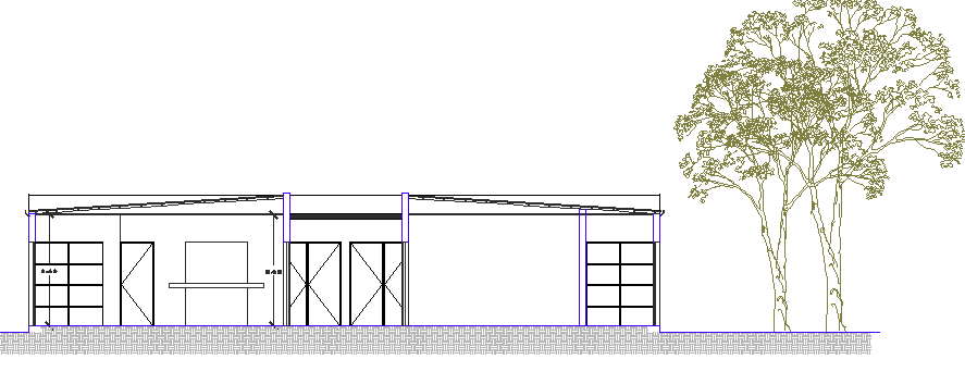 Rural Health Clinic Main Elevation dwg file