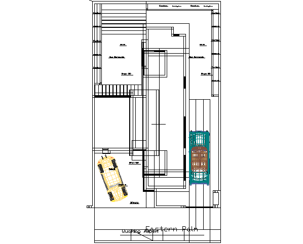 Rustic house plan detail dwg file