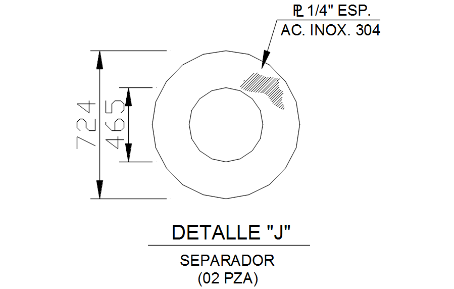 SEPARATOR of SPOUT with detail AutoCAD drawing, CAD file, dwg file