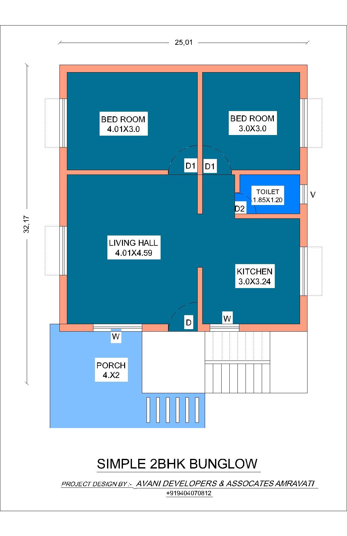 SIMPLE 2BHK PLAN