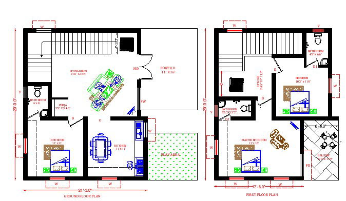 SIMPLE URBAN sOUTH INDIAN VASTHU HOME PLAN