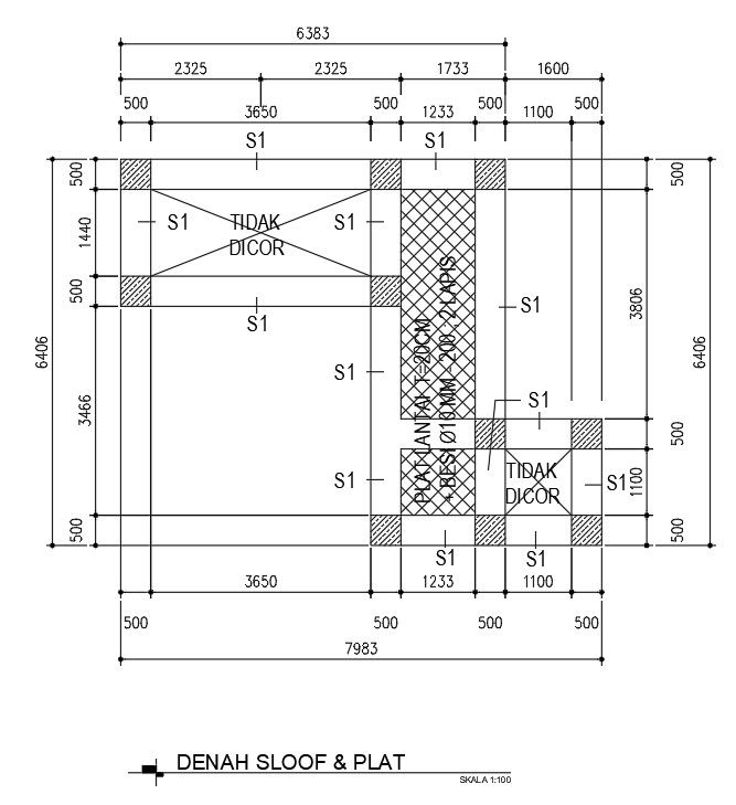 SLOOF & PLATE details in AutoCAD 2D drawing, CAD file, dwg file