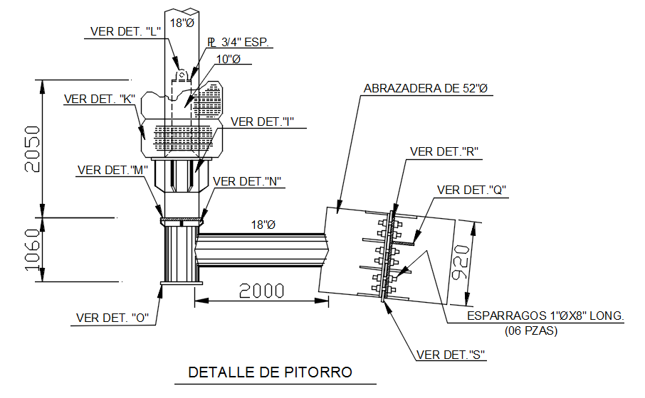 SPOUT DETAIL in AutoCAD 2D drawing, dwg file, CAD file