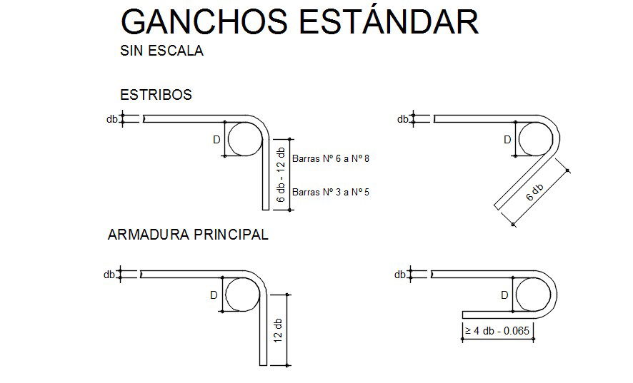STANDARD HOOKS design with details in AutoCAD 2D drawing, CAD file, dwg file
