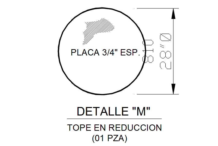 STOP IN REDUCTION design in detail AutoCAD drawing, dwg file, CAD file