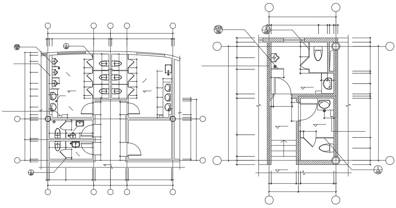 Sanitary Public Toilet AutoCAD Plan