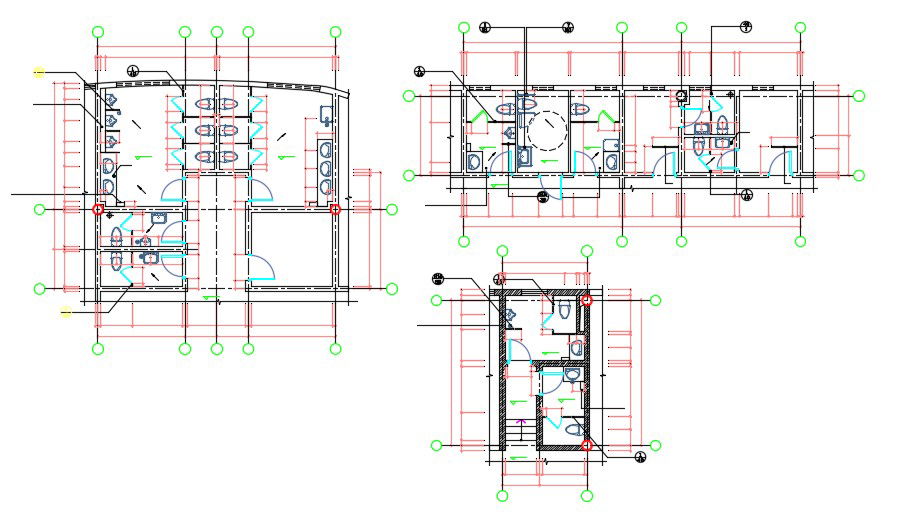 Sanitary Public Toilet Design Layout Plan
