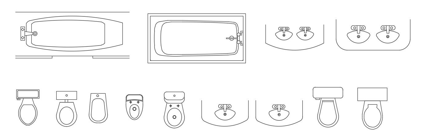 Sanitary Ware Design CAD Blocks 2d AutoCAD Drawing Free Download
