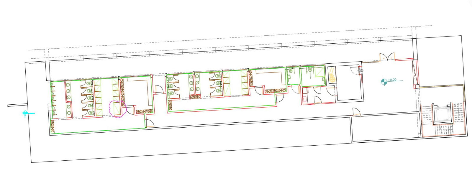 Sanitary Washroom Layout Plan AutoCAD Drawing Download
