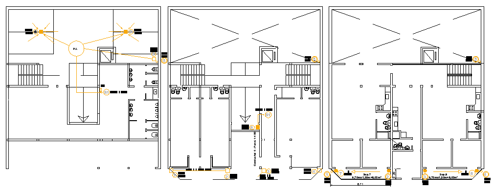Sanitary installation details of all flooring of building dwg file