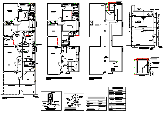 Sanitary installation in housing design drawing