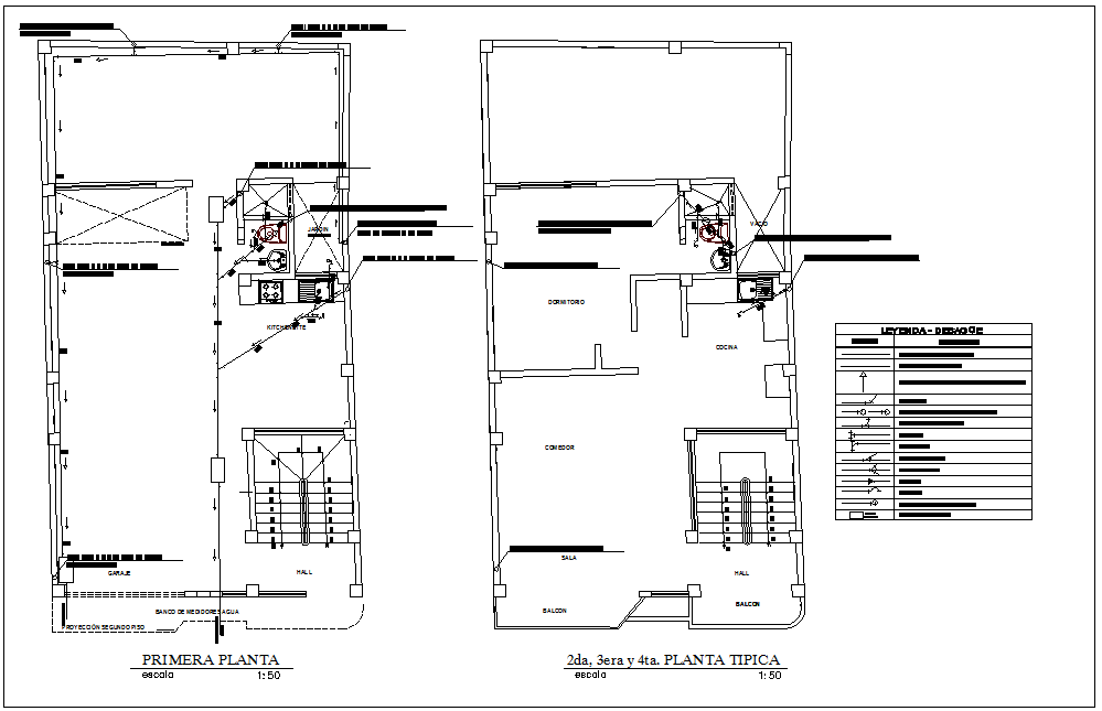 Sanitary installation view of family house plan dwg file