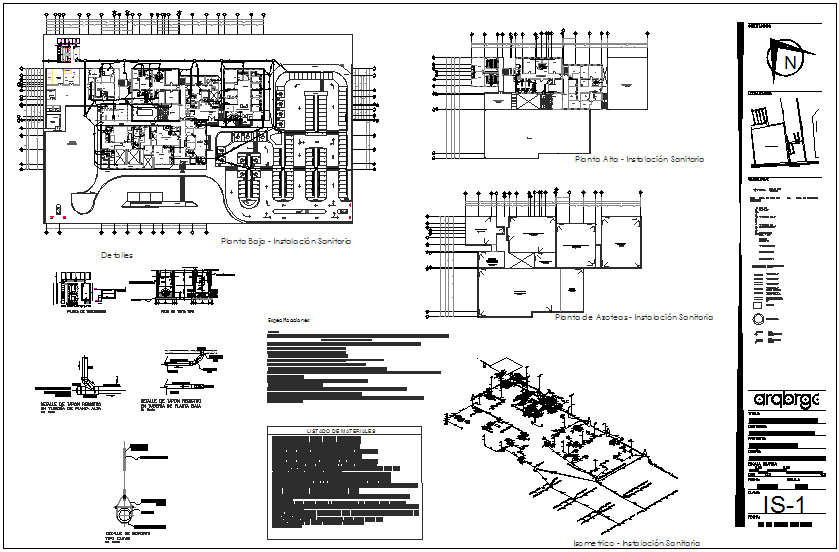 Sanitary installation view of rural medical center dwg file