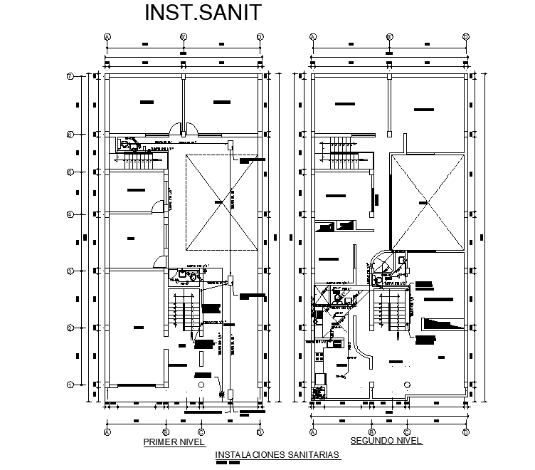 Sanitary plumbing plan detail dwg file