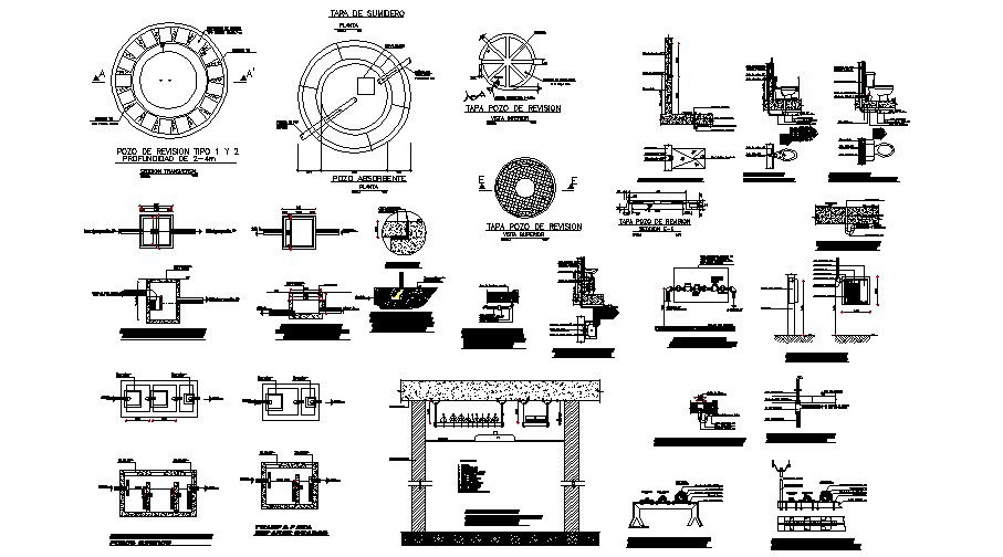 Sanitary section and installation details of regional hospital dwg file