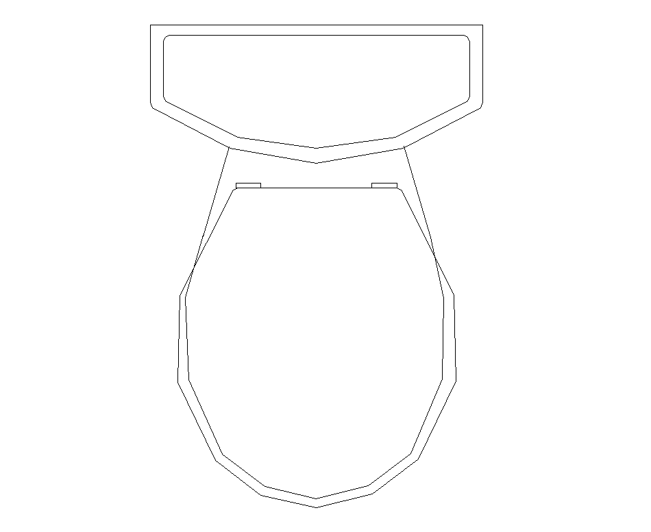 Sanitary sitting toilet detail elevation 2d view layout dwg file
