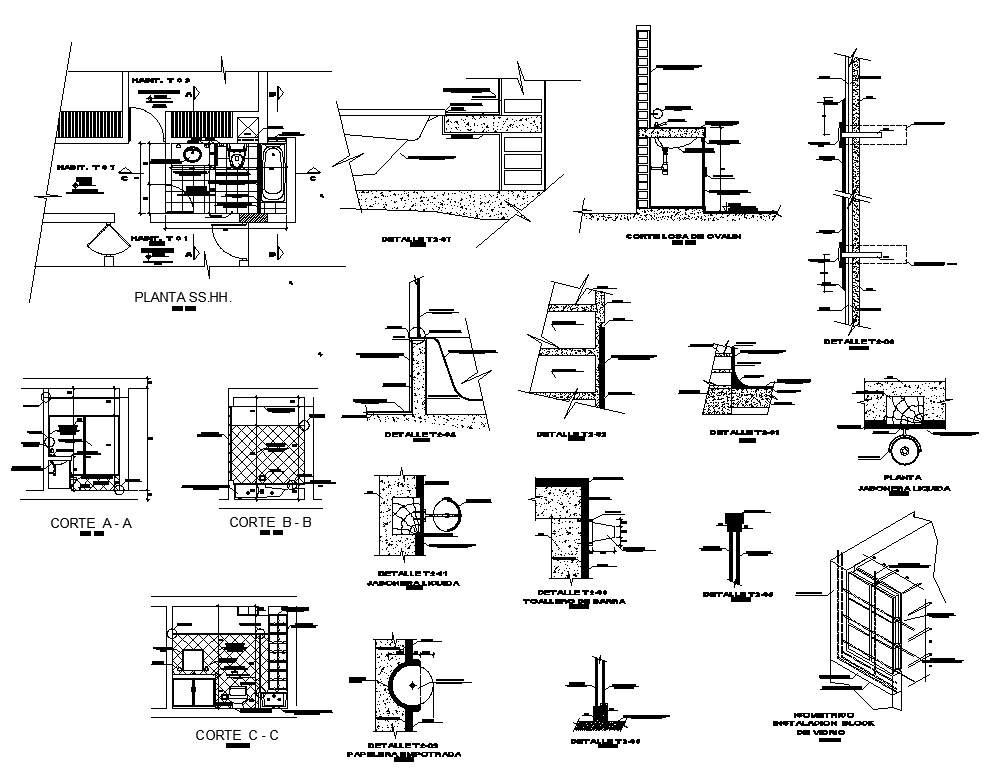 Sanitary toilet and bathroom structure 2d view layout file in autocad format