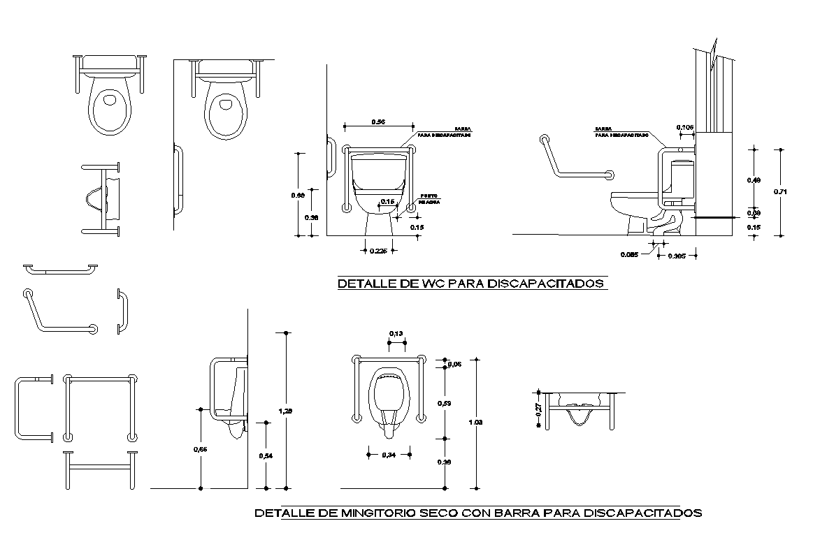 Sanitary toilet detail elevation and plan layout autocad file