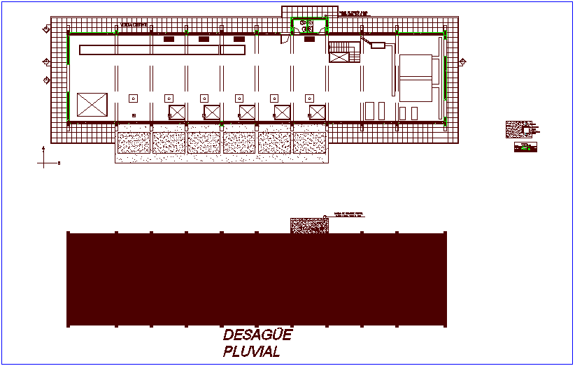 Sanitary view of drain line dwg file for lift project dwg file