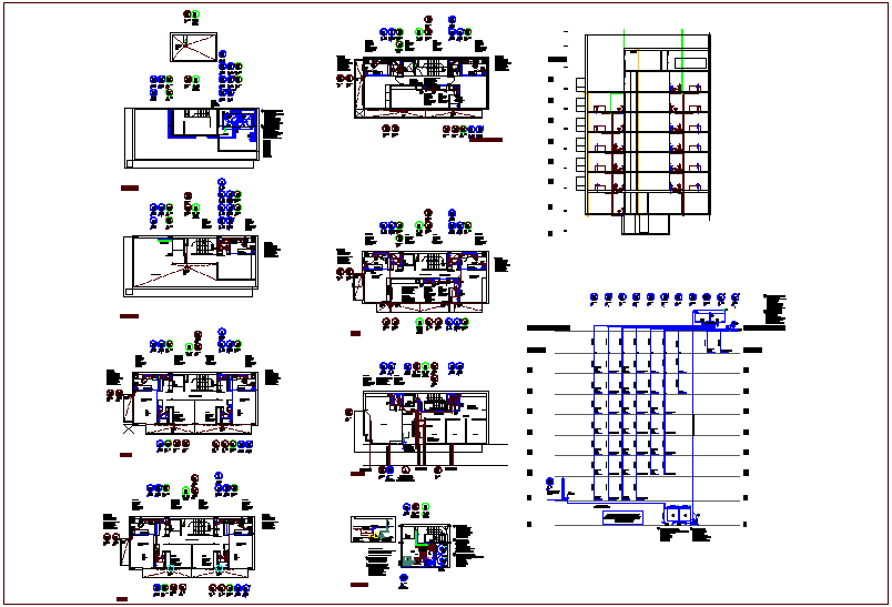 Sanitary view with hydraulic line plan and elevation dwg file