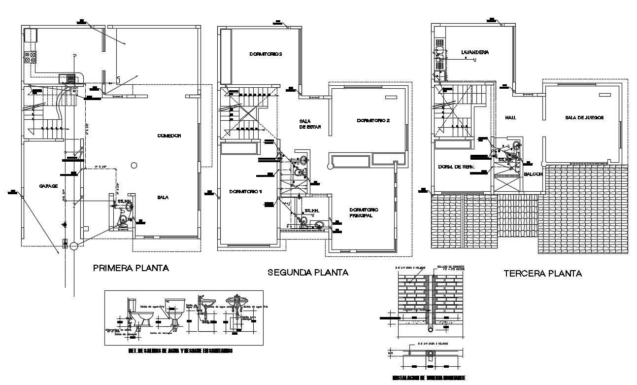 Sanitary Installation Plan For House