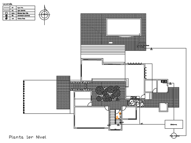 Sanitary cad block of the 35x25m house plan first floor