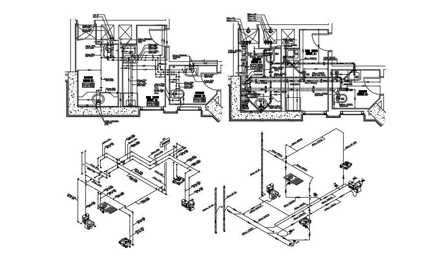 Sanitary fixture layout.