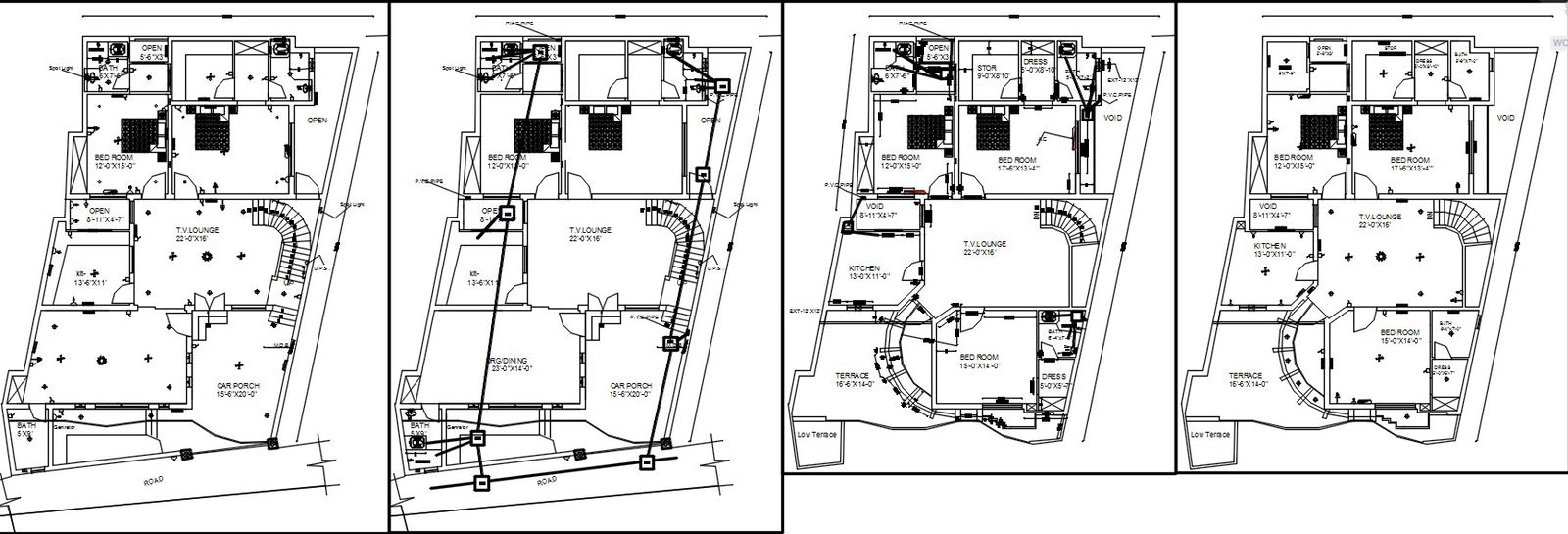 Sanitary System Layout for House in CAD DWG Format