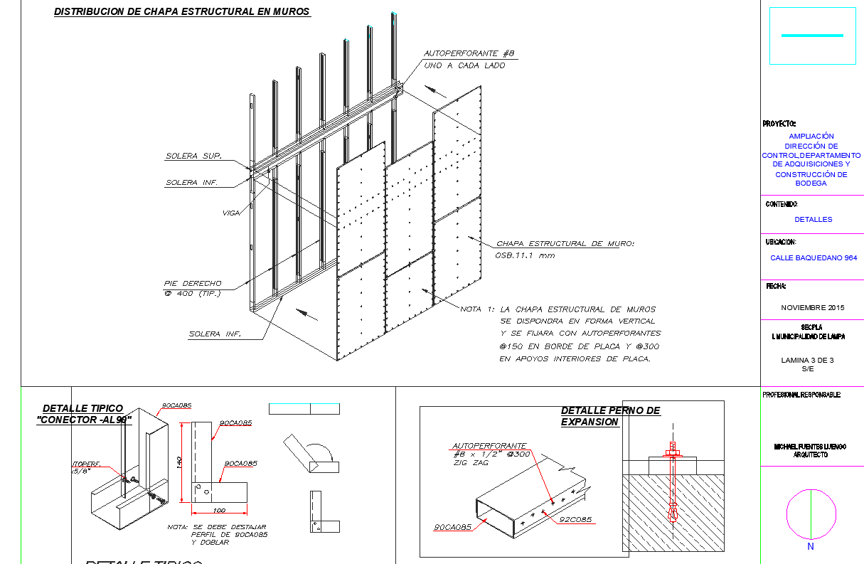 Scaffolding plan and elevation detail dwg file