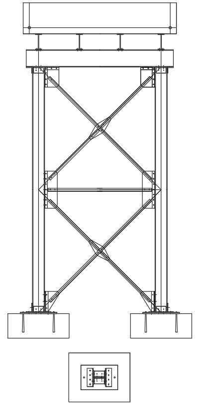 Scaffolding elevation details in AutoCAD 2d, dwg file.