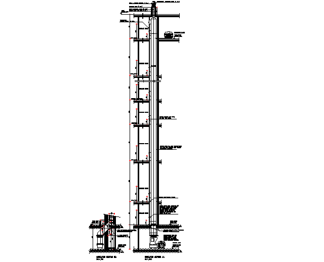 Schematic section detail dwg file