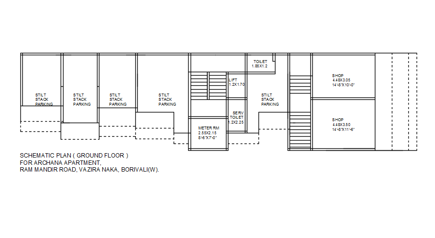 Schematic plan of ground floor in detail AutoCAD drawing, dwg file, CAD file