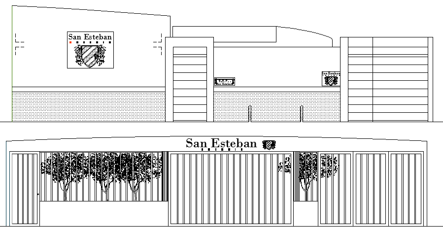 School Architecture Design and Elevation dwg file
