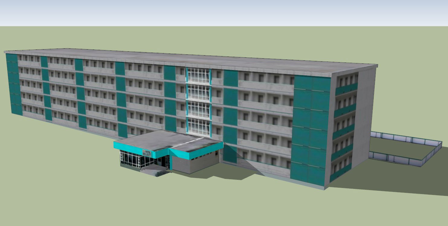 Discover School Building 3D Elevation Sketchup Drawing in SKP Format