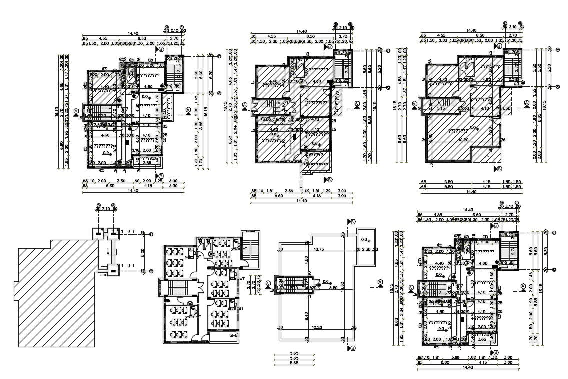 School Class Room Floor Plan With Dimension DWG File
