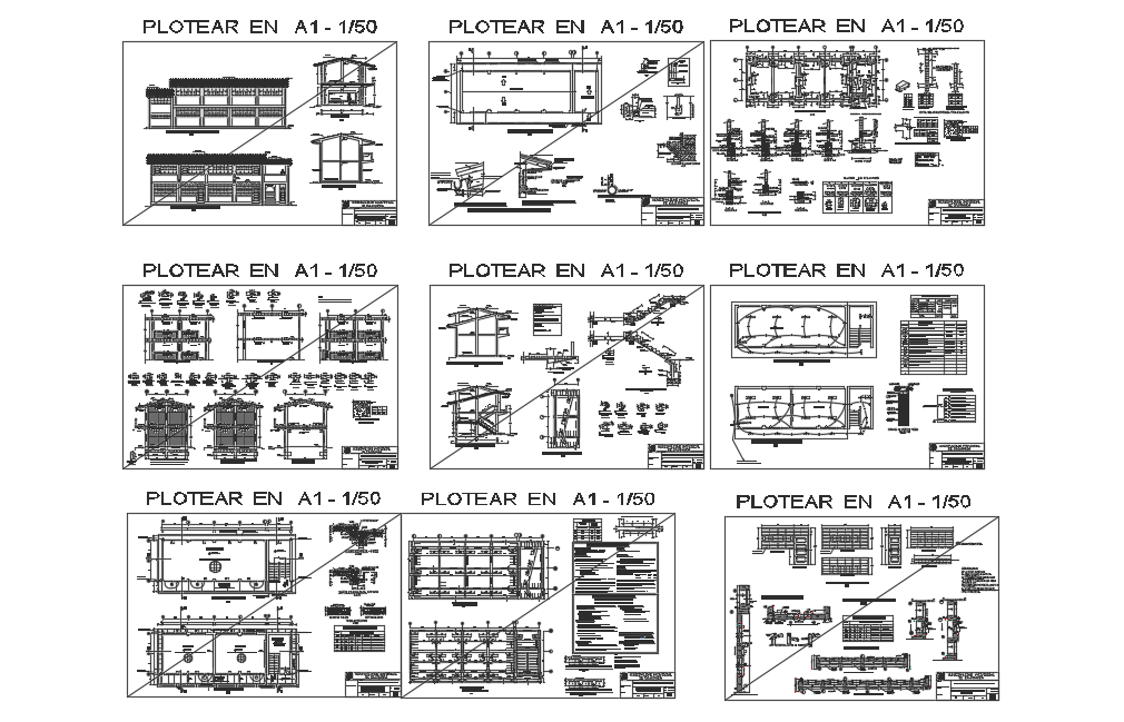School Classrooms Dwg file