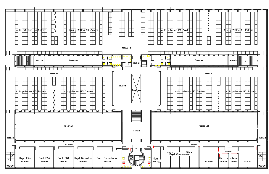 School Layout commercial plan detail dwg file