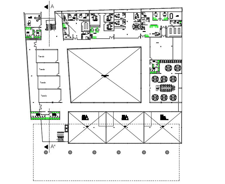 School building architecture layout plan details dwg file