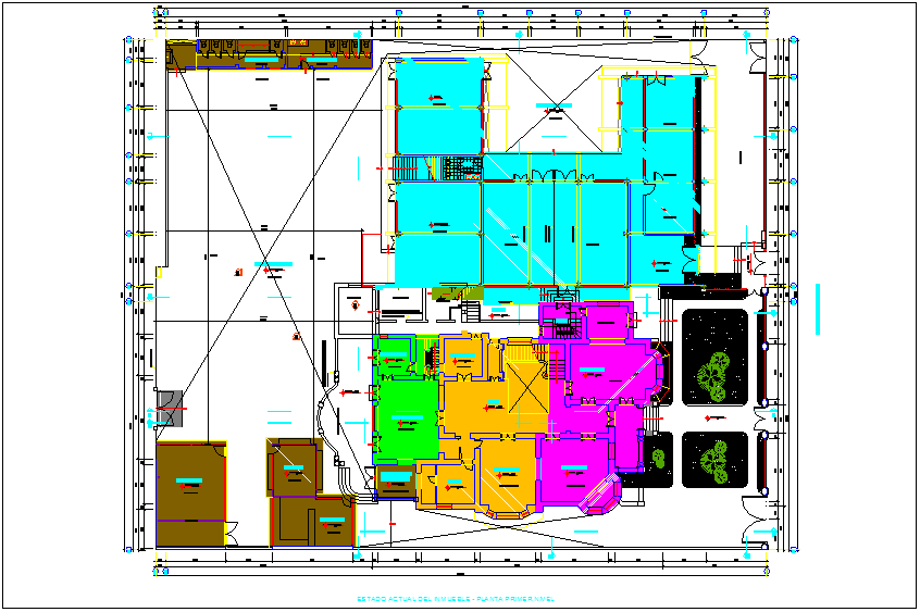 School building plan and design layout dwg file