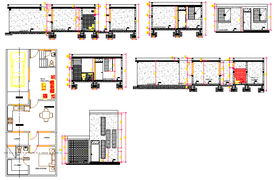 School building plan design view dwg file