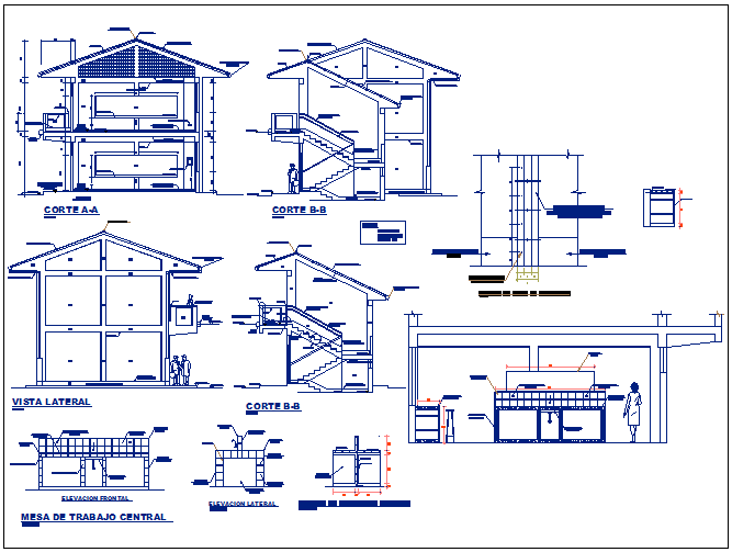 School building plan detail view dwg file