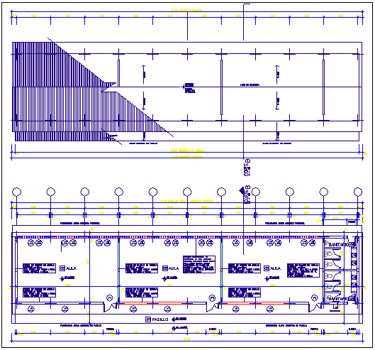 School classrooms layout plan with sanitary dwg file