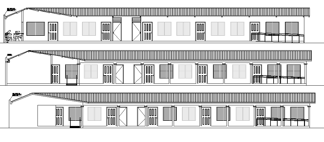 School for Special Children Design and Elevation dwg file