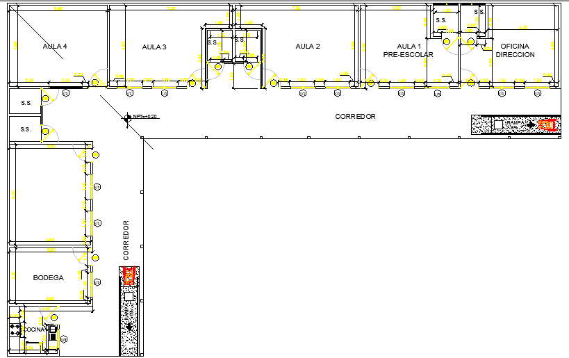 School for Special Children Design and Structure Details dwg file
