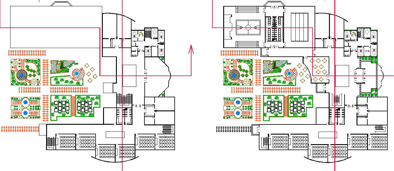 School layout plan dwg file