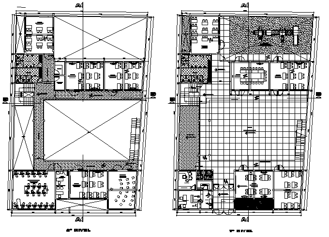 School plan detail dwg file