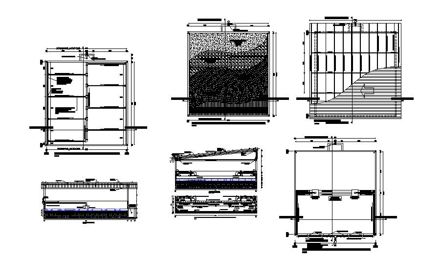School section, foundation and auto-cad drawing details dwg file